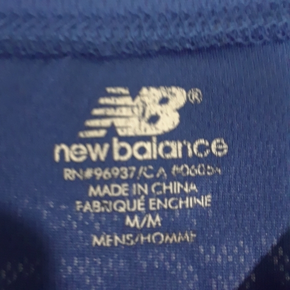 Men's New Balance Blue Workout Shirt Size Medium - Picture 3 of 7